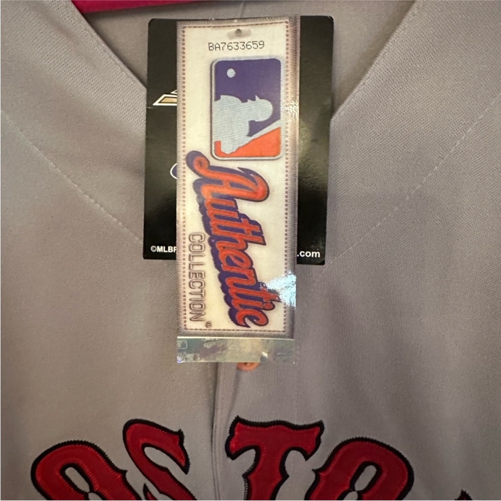 Majestic Boston Gray and Red Ortiz 34 Authentic Jersey - Picture 8 of 8